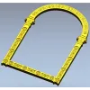 Rosette Arch - ornamental arched frame STL 3D model for CNC