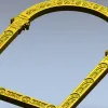 Rosette Arch - ornamental arched frame STL 3D model for CNC