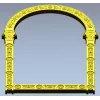 Rosette Arch - ornamental arched frame STL 3D model for CNC