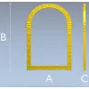 Rosette Arch - ornamental arched frame STL 3D model for CNC