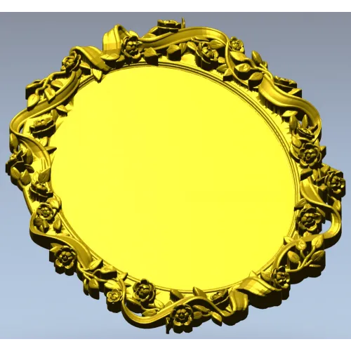 Ornate Oval Frame 3D Model STL for CNC