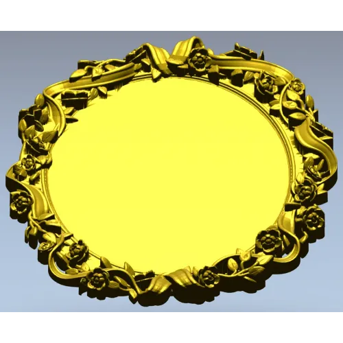 Ornate Oval Frame 3D Model STL for CNC
