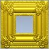 Квадратная барочная рамка STL для ЧПУ - орнамент с уголками