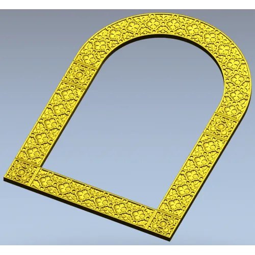 Ornate Arched Frame STL for CNC Milling