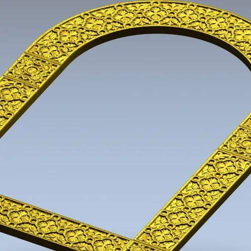 Ornate Arched Frame STL for CNC Milling