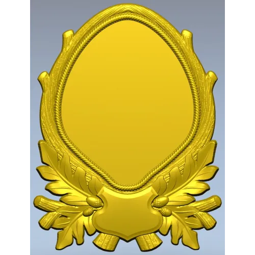 Ornate Laurel Cartouche - STL 3D Model for CNC