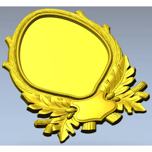 Ornate Laurel Cartouche - STL 3D Model for CNC