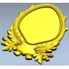 Ornate Laurel Cartouche - STL 3D Model for CNC