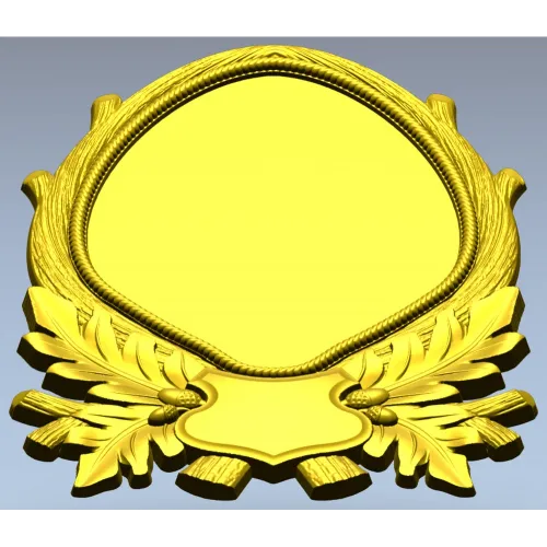 Ornate Laurel Cartouche - STL 3D Model for CNC