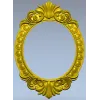 Ornate Oval Frame STL 3D Model for CNC Milling