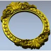 Ornate Oval Frame STL 3D Model for CNC Milling