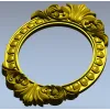 Ornate Oval Frame STL 3D Model for CNC Milling