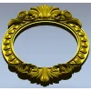 Ornate Oval Frame STL 3D Model for CNC Milling