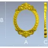 Ornate Oval Frame STL 3D Model for CNC Milling