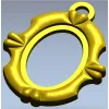 Ornate Oval Pendant Frame - STL 3D model for CNC