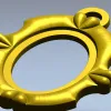 Ornate Oval Pendant Frame - STL 3D model for CNC