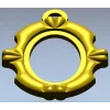 Ornate Oval Pendant Frame - STL 3D model for CNC