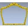 Rosette Crest Decorative Frame STL for CNC