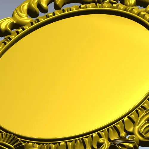 Ornate Oval Rococo Frame STL for CNC