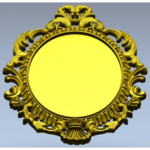 Ornate Oval Rococo Frame STL for CNC