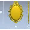 Ornate Oval Rococo Frame STL for CNC