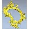 Rococo Oval Decorative Frame STL for CNC