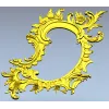 Rococo Oval Decorative Frame STL for CNC