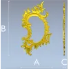 Rococo Oval Decorative Frame STL for CNC
