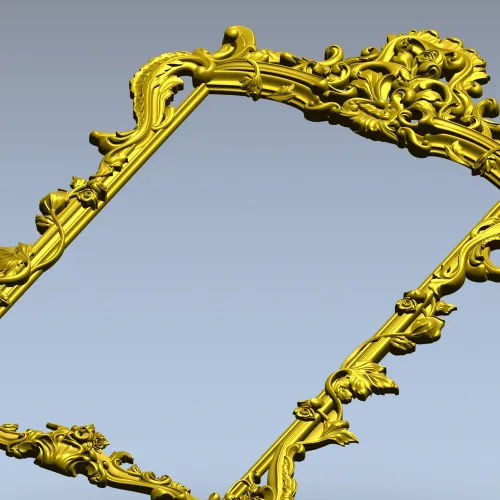 Рокайльная резная рамка - 3D модель STL для ЧПУ