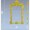 Рокайльная резная рамка - 3D модель STL для ЧПУ