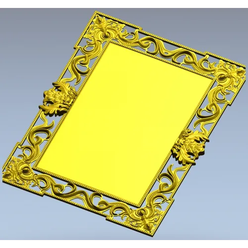 Ornate Rococo Rectangular Frame STL for CNC Routers