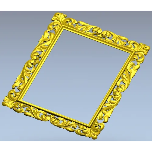 Резная рамка в стиле барокко - 3D STl модель для ЧПУ