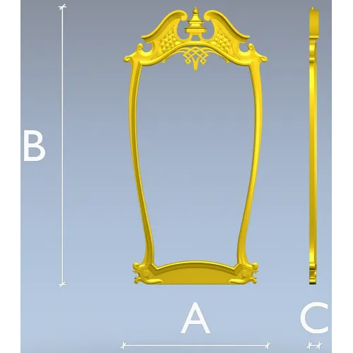 Ornate Rococo Frame STL for CNC Routing