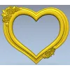 Heart Frame with Rose Clusters - STL 3D Model for CNC