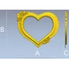 Heart Frame with Rose Clusters - STL 3D Model for CNC