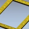 Резная рамка "Золотой картуш" - stl модель для ЧПУ