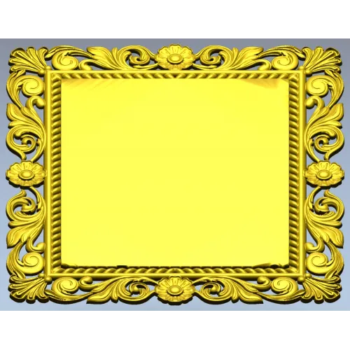 Ornate Baroque Frame STL for CNC
