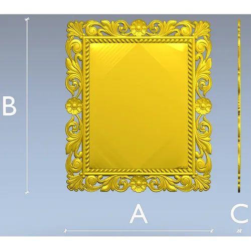 Ornate Baroque Frame STL for CNC