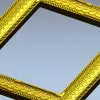 Декоративная рамка STL модель для ЧПУ с кантовым орнаментом