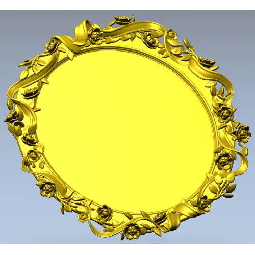 Rosaline Oval Frame STL 3D model for CNC