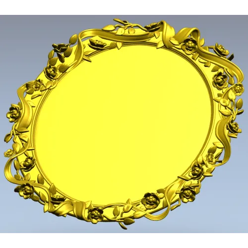 Rosaline Oval Frame STL 3D model for CNC