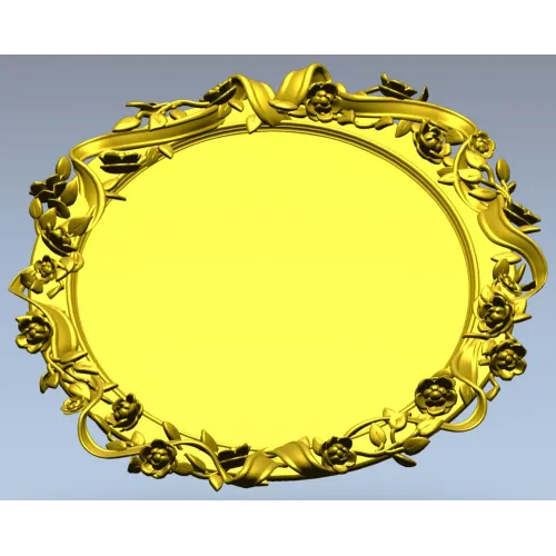 Rosaline Oval Frame STL 3D model for CNC