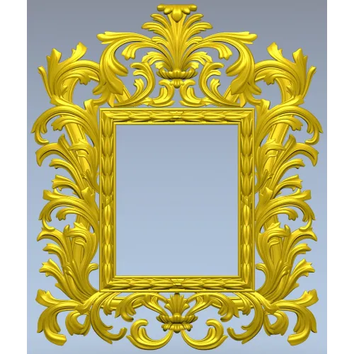 Baroque Acanthus Frame - STL 3D model for CNC