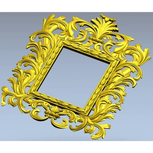 Baroque Acanthus Frame - STL 3D model for CNC