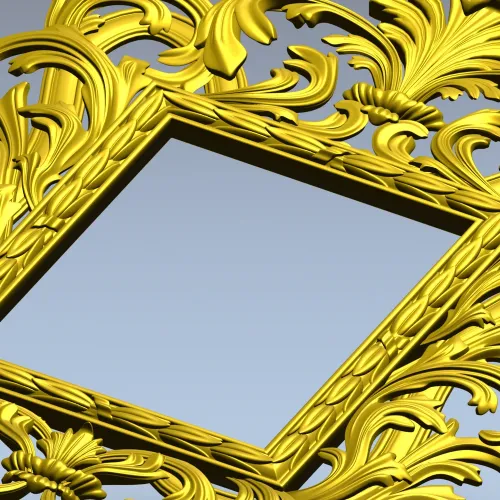 Baroque Acanthus Frame - STL 3D model for CNC