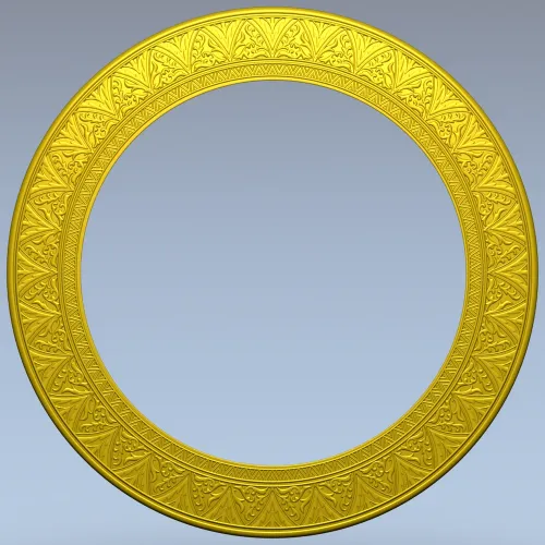 Ornate Round Frame STL for CNC