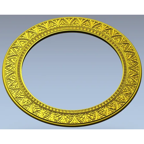 Ornate Round Frame STL for CNC