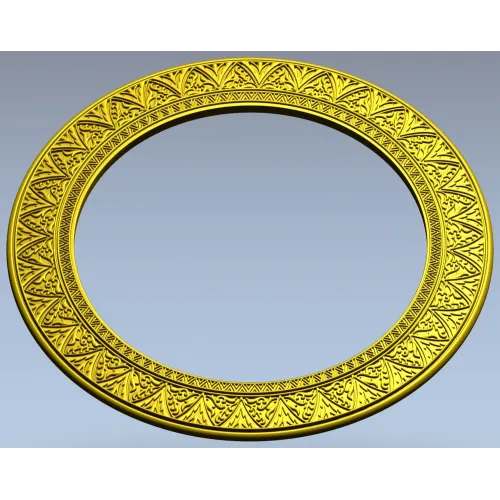 Ornate Round Frame STL for CNC