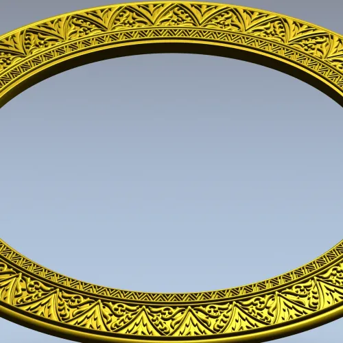 Ornate Round Frame STL for CNC