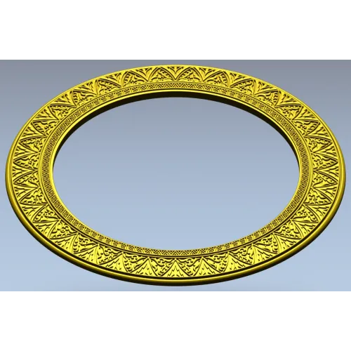 Ornate Round Frame STL for CNC